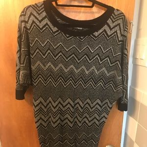 Black and silver sweater